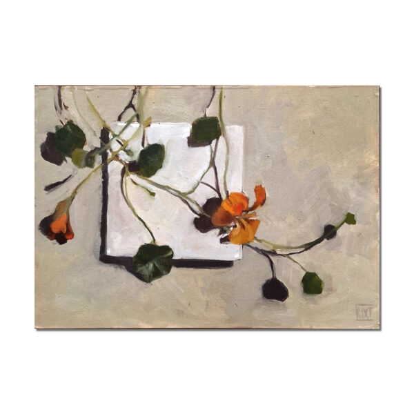 stilleven oostindische kers – kunstwerk van rixt art | creatieve kunst soest (regio Utrecht, workshops bilthoven)