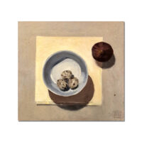 stilleven vijg met kwarteleieren – kunstwerk van rixt art | creatieve kunst soest (regio Utrecht, workshops bilthoven)
