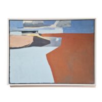 Compositie blauw oranje